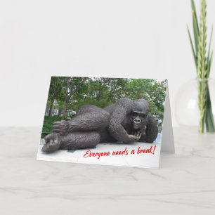 El rey Nyani se toma un descanso. Tarjeta NYC - H