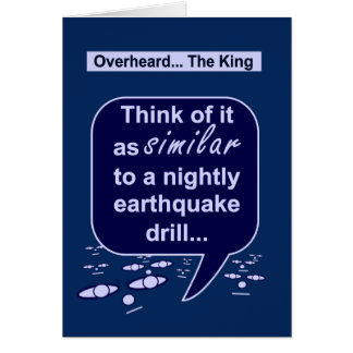 El rey prefiere taladros del terremoto al orden