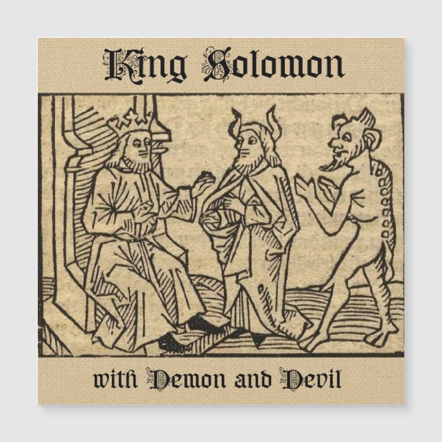 El rey Salomón con demonio y diablo (Anverso)