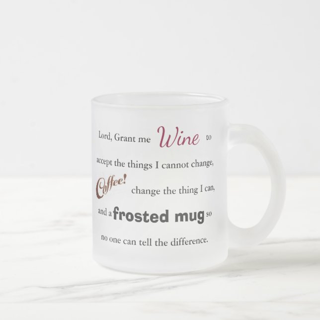 El rezo de la serenidad del vino/del café - taza (Derecha)