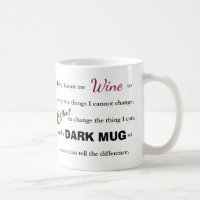 El rezo de la serenidad del vino/del café - taza