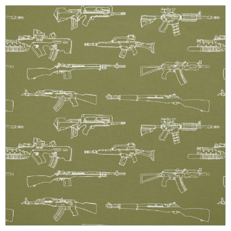 El rifle fabuloso y los armas diseñan en tela