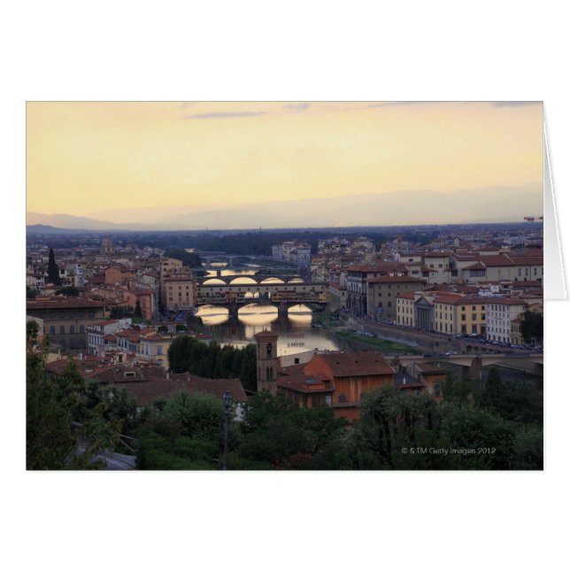 El río Arno y el Ponte Vecchio en Florencia, (Anverso (Horizontal))