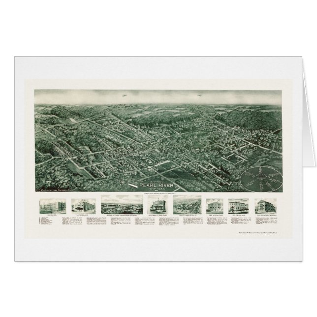 El río Pearl, mapa panorámico de NY - 1924 (Anverso (Horizontal))