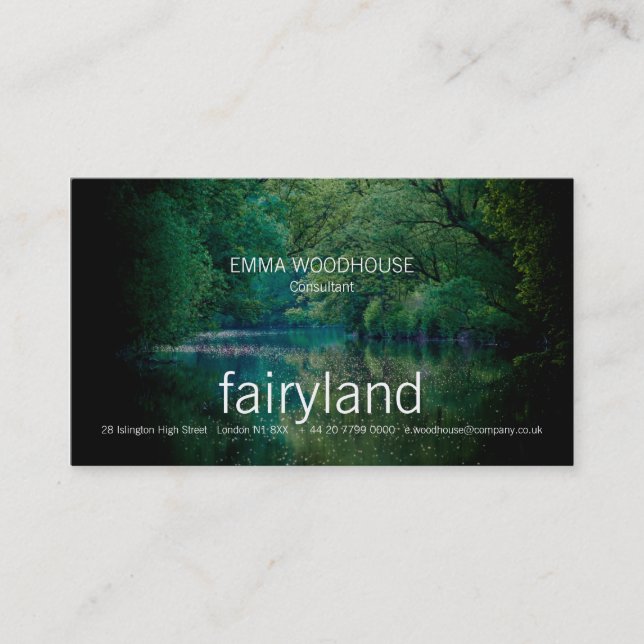 El río • Plantilla de la tarjeta de visita (Anverso)