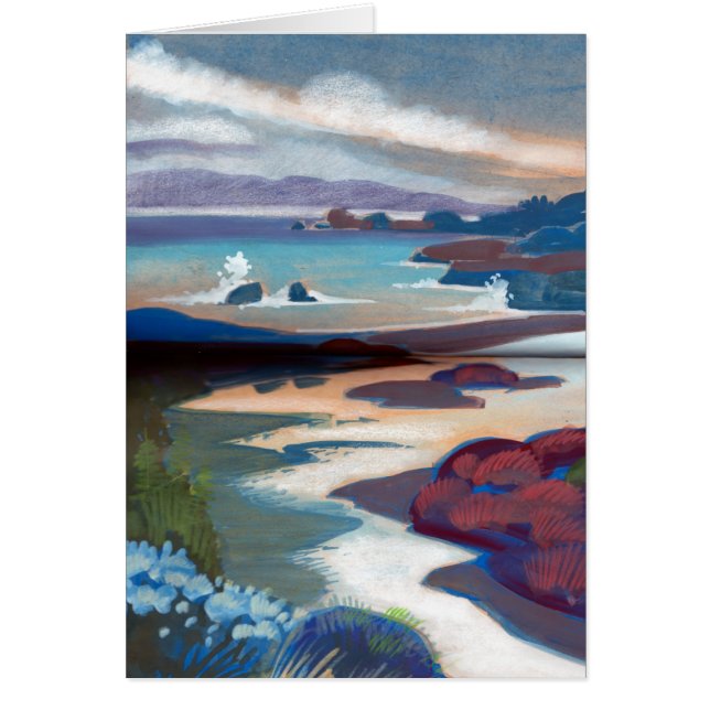 El río y la tarjeta de la orilla (Frente)