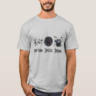 El ritmo, velocidad, teclea la camiseta
