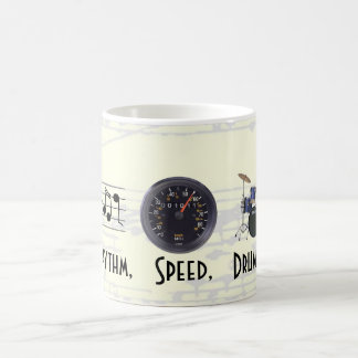 El ritmo, velocidad, teclea la taza