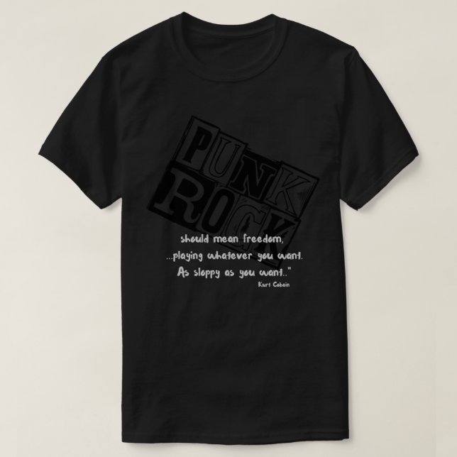El Rock punk Debe Significar Libertad. Camiseta cl (Diseño del anverso)