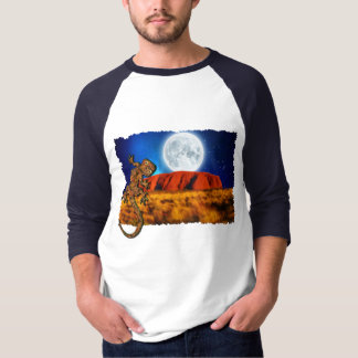 El rock y la camiseta australiana de gecko de Ulur