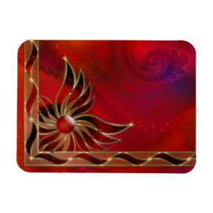 El rojo como el imán flexible de la llama