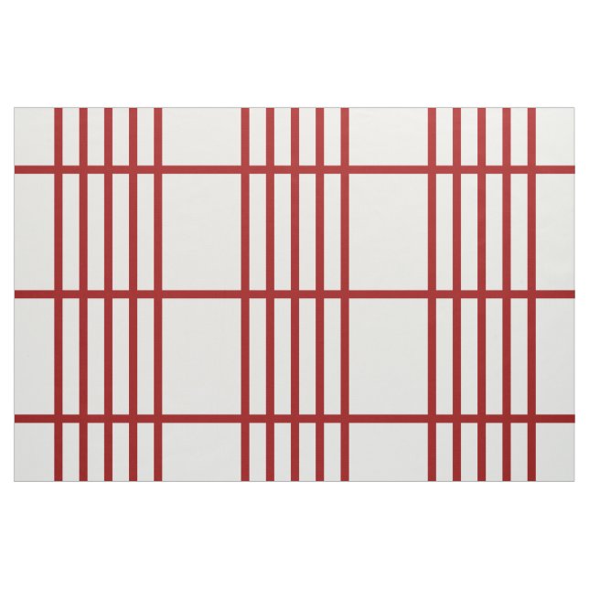 El rojo dividido raya la tela geométrica del (Yarda)