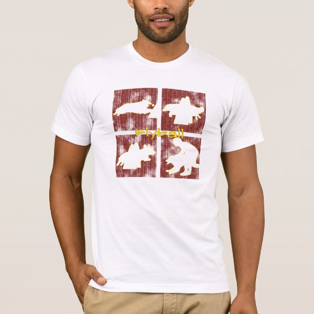 El rojo encajona la camiseta de Flyball (Anverso)