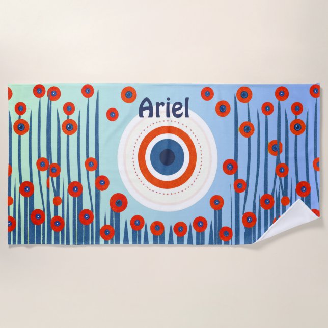 El Rojo Ojo Malvado Popla La Toalla De Playa Moder (Anverso)