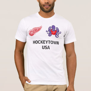 El rojo se va volando la camiseta de Hockeytown