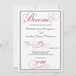 El rojo se vuelve una invitación a la boda cristia