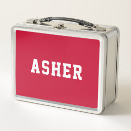 El rojo simple y personalizado de vuelta a la escu