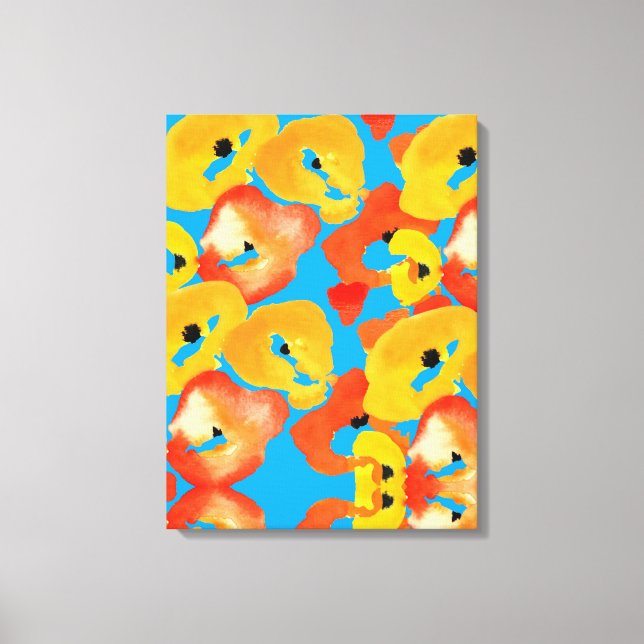 El rojo y el naranja adornan el arte floral (Anverso)