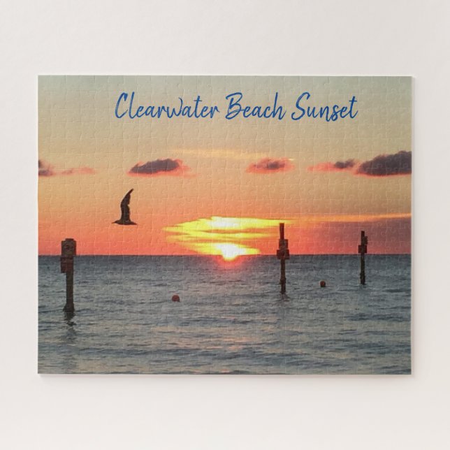 El rompecabezas de Clearwater Beach Sunset Jigsaw (Horizontal)