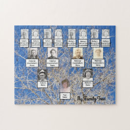 El rompecabezas de fotos de árbol de la familia de