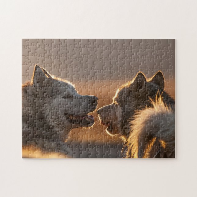 El rompecabezas de Huskies (Horizontal)