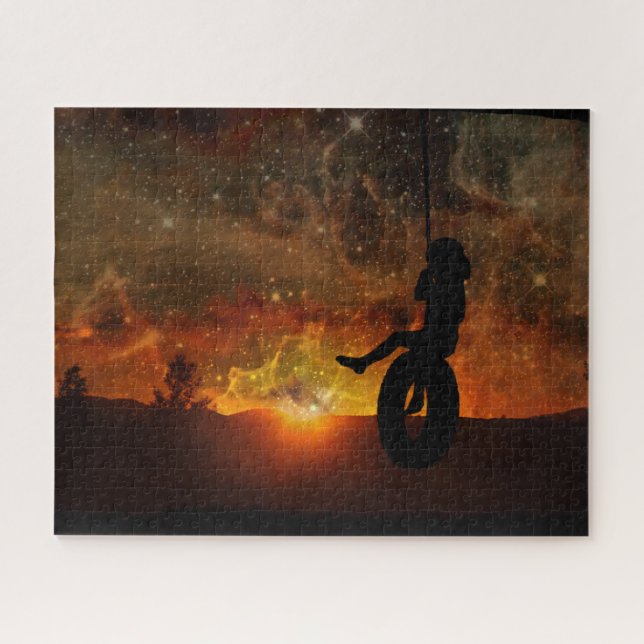 El rompecabezas De Jigsaw En El Cañón De Los Nivel (Horizontal)