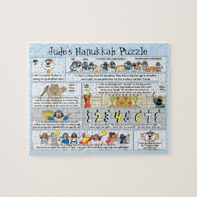 El rompecabezas de la historia de Hanukkah 8 X 10  (Horizontal)