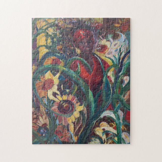 El rompecabezas de la mujer #1 del girasol (Vertical)