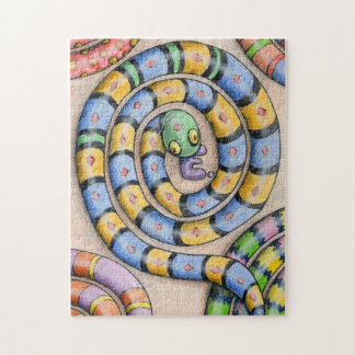El rompecabezas de la serpiente del alfabeto del