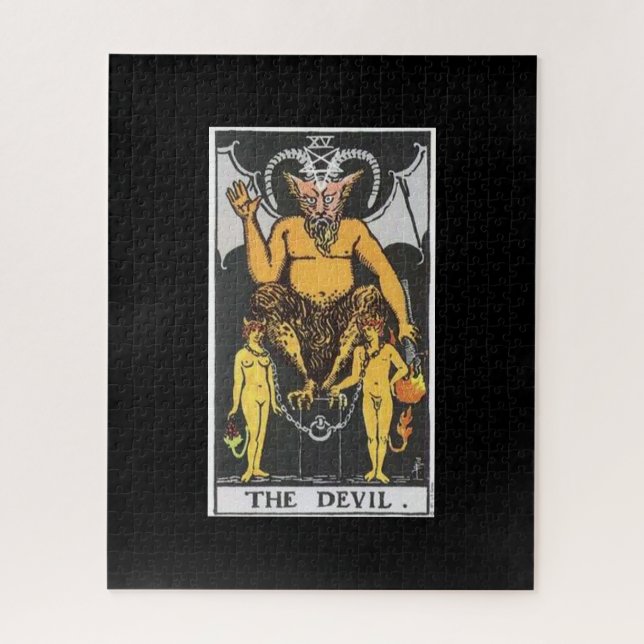 El rompecabezas de la tarjeta tarot del diablo (Vertical)