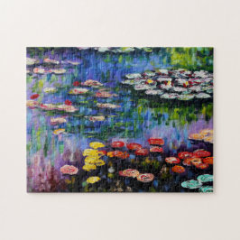 El rompecabezas de las liras de agua morada monet