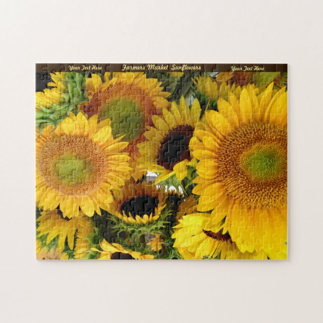 El rompecabezas De Los Girasoles Personaliza El Re (Horizontal)
