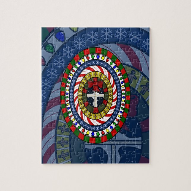 El rompecabezas de los Navidades juguetones (Vertical)