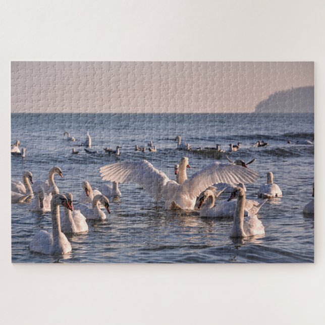 El rompecabezas de Swans Jigsaw (Horizontal)