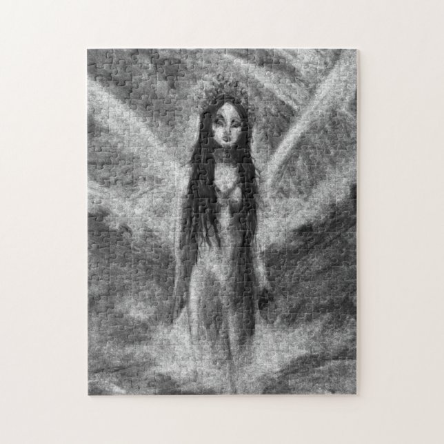 El rompecabezas del arte original de La Luna Angel (Vertical)
