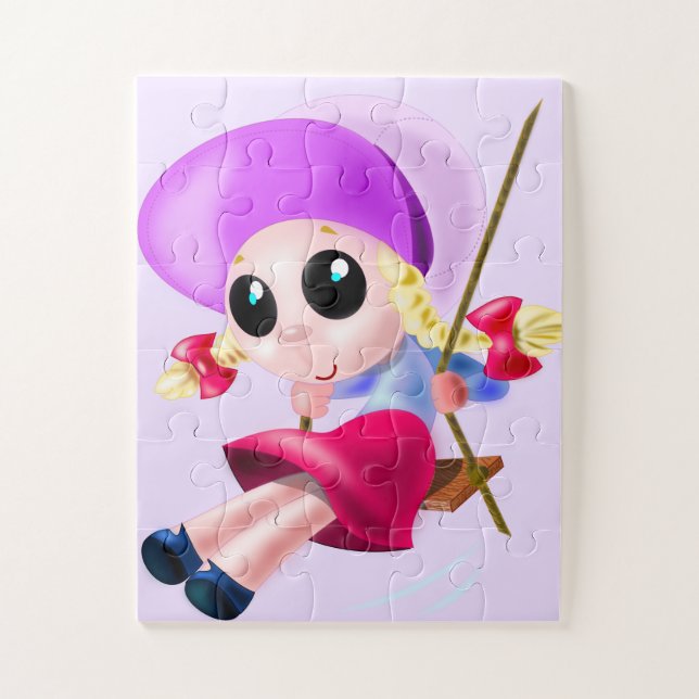 El rompecabezas del Chica del balancín Jigsaw (Vertical)
