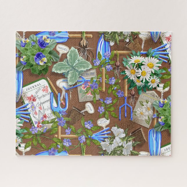 El rompecabezas del Jigsaw, el jardinero feliz (Horizontal)