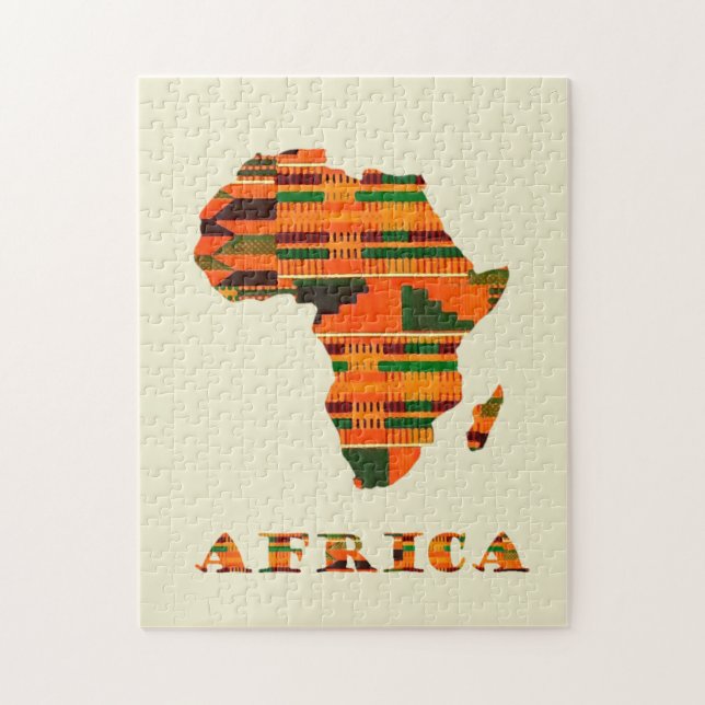 El rompecabezas del mapa de África (Vertical)