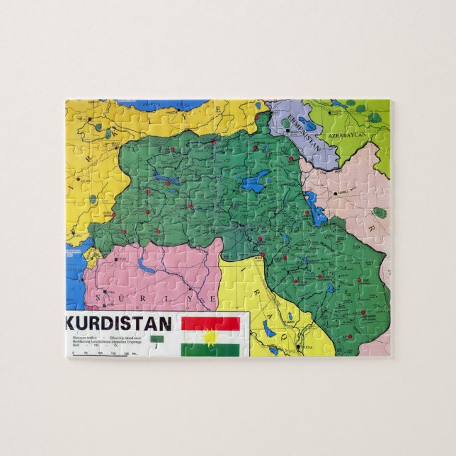El rompecabezas del MAPA KURDISTAN es exclusivo (Horizontal)