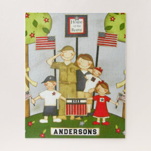 El rompecabezas del regalo de la familia estadouni