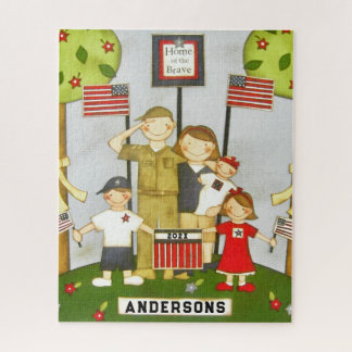 El rompecabezas del regalo de la familia estadouni
