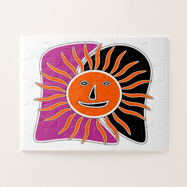 El rompecabezas del rompecabezas del sol sonriente (Horizontal)