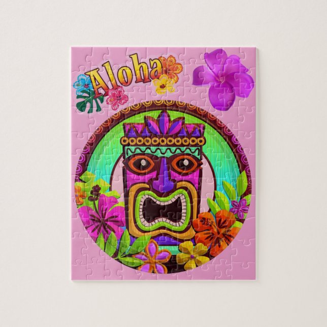 El rompecabezas del tiki hawaiano (Vertical)
