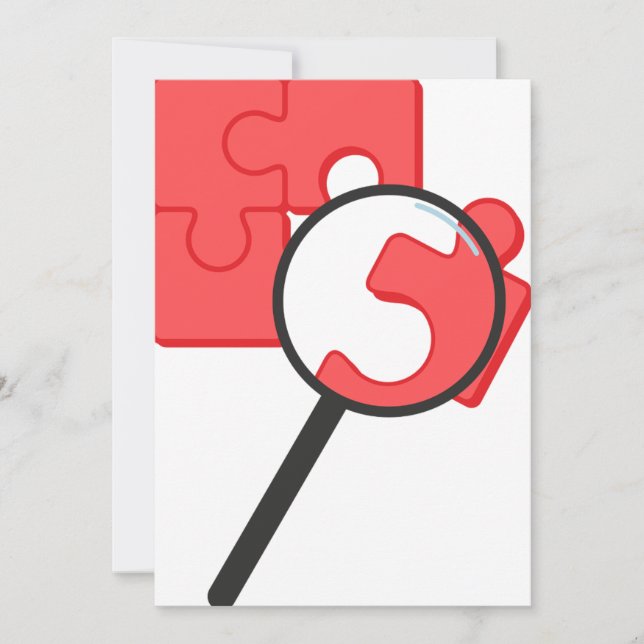 El rompecabezas junta las piezas de invitaciones (Anverso)