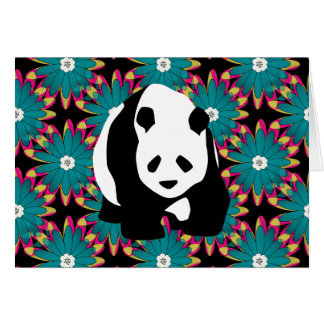 El rosa azul lindo del oso de panda florece el