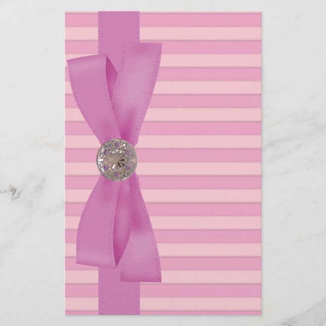 El rosa bebé raya el papel de la elegancia (Anverso)