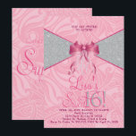 El rosa bonito, brilla las invitaciones del dulce<br><div class="desc">¡Rosa dulce! Invitaciones del dulce dieciséis del purpurina. Diseñado por Metro-event.com Hecho por adolescencias, este rosa con la invitación de plata del dulce dieciséis del purpurina será una introducción fantástica a su día especial. Las fuentes de coordinación adicionales del fiesta del dulce dieciséis están disponibles en la tienda y Metro-Event.com...</div>