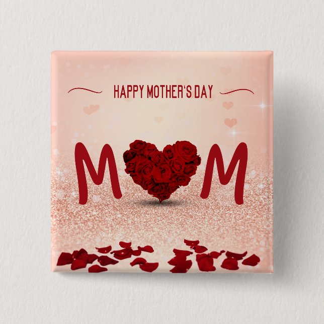 El Rosa del día de la madre - Botón (Anverso)