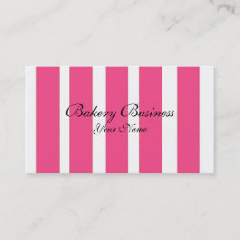El rosa del negocio de la panadería raya tarjetas