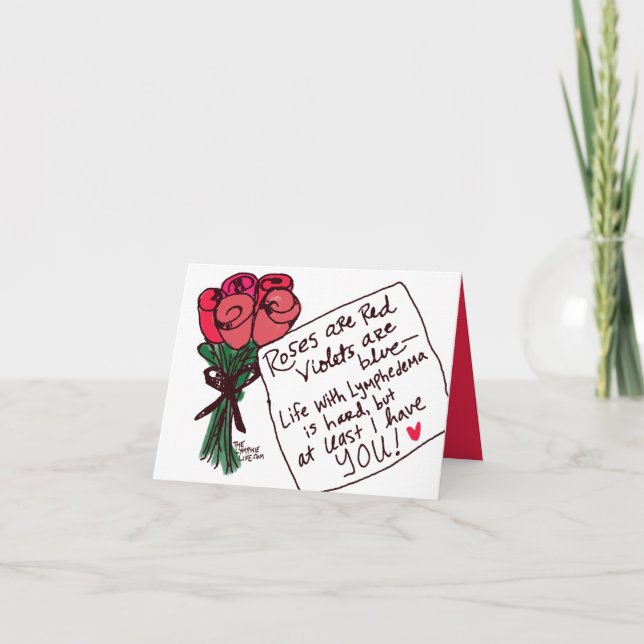 El "rosa es rojo…" Tarjeta (Anverso)